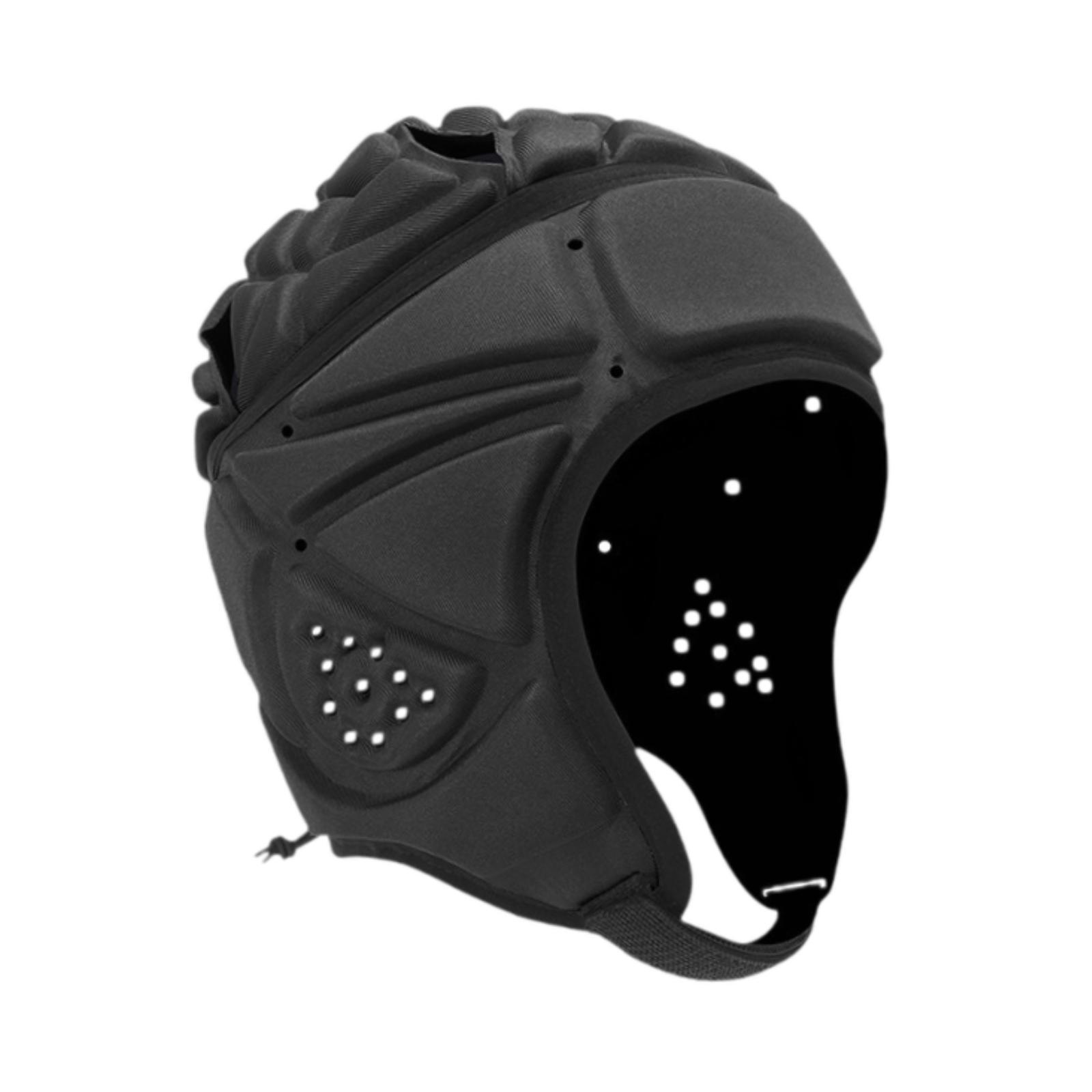 Magideal - Casco De Rugby, Casco De Fútbol, Gorros Ultraligeros Transpirables, Gorra Protectora De Rugby Para Entrenamiento, Lanzador, Bandera, Fútbol, Adult Negro