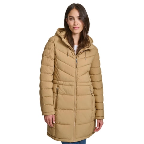 Chaqueta Tommy Hilfiger Para Mujer, 3/4, Ligera Y Con Cremallera, Color Camel