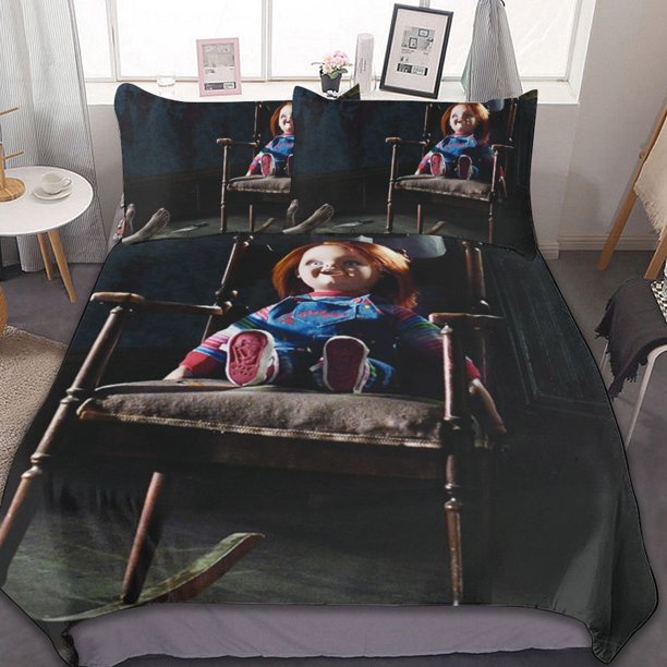 Bride of Chucky 3-Piece Bedding Set Duvet Cover Set Soft Warm And Comfortable Soft Bed Set for Bedroom