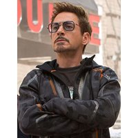 Aieyezo Tony Stark Sunglasses Vintage Square Metal Frame Eyeglasses For Men Women - Iron Man And Edith Sun Glasses (Tony Stark Same Color) Aieyezo Aieyezo
