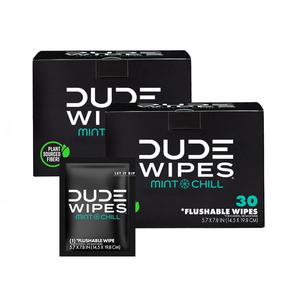 Toallitas húmedas desechables Dude Dude Toallitas On-The-Go, 30 unidades x 2