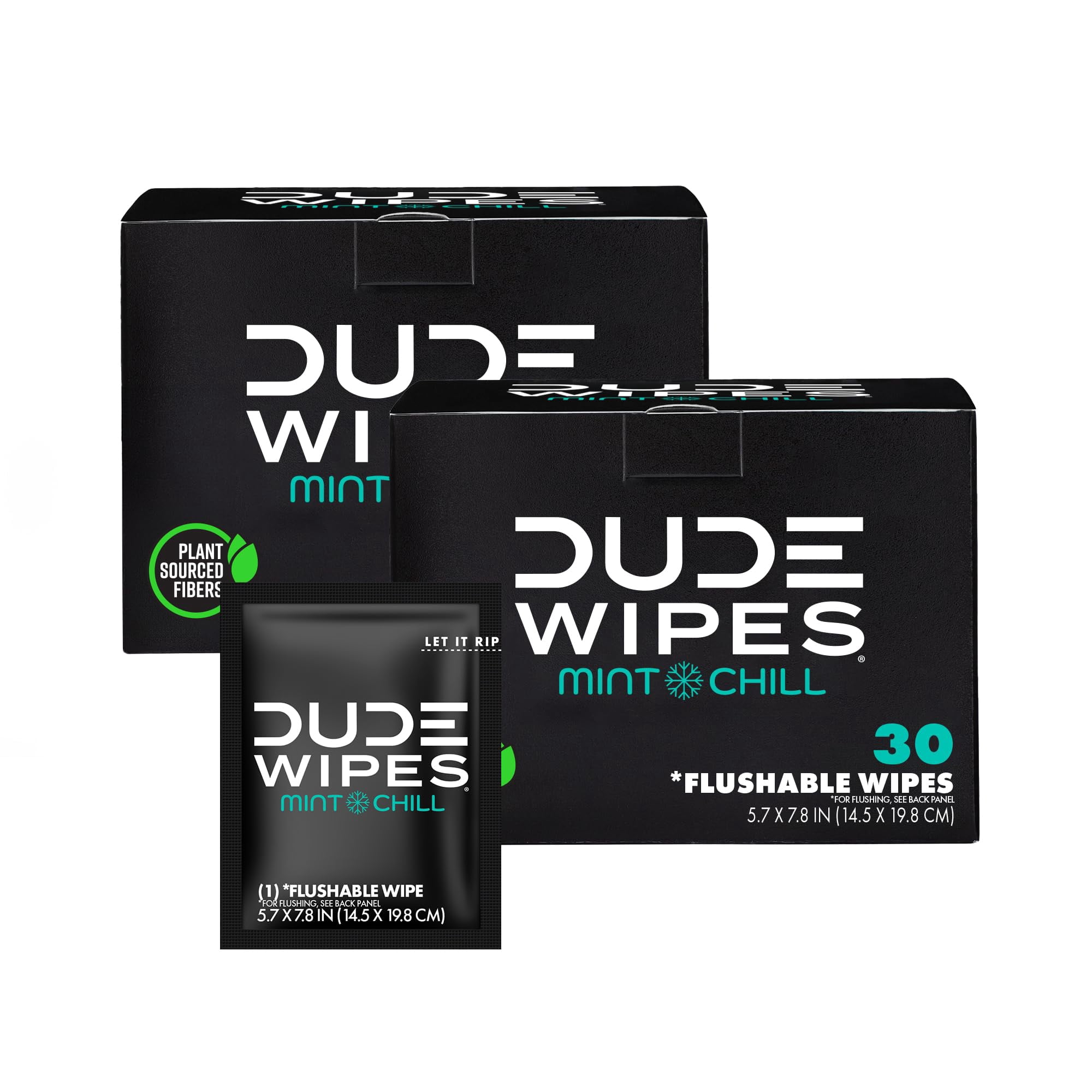 Toallitas Húmedas Desechables Dude Dude Toallitas On-the-go, 30 Unidades X 2