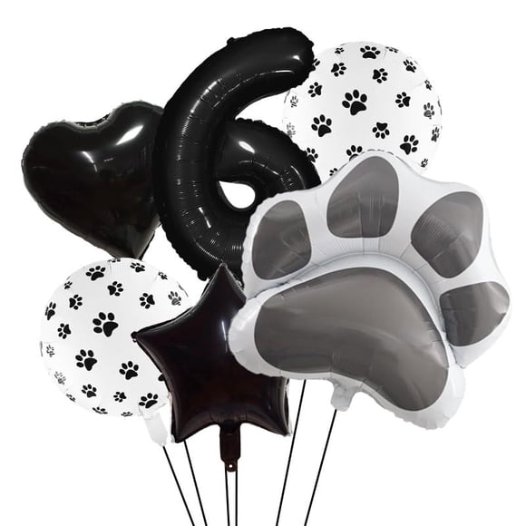Set de Globos Antwhale con Huella de Mascota y Número 81 cm (32 pulgadas)