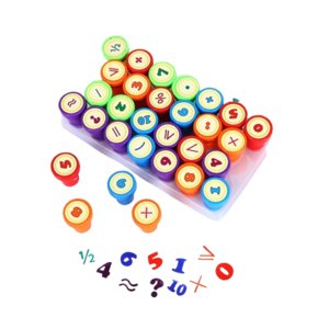 Magideal - Juego De Sellos Para Niños, Juguetes Educativos, Sellos Decorativos, Lindos Sellos De Aprendizaje Para Niños, Letras, Álbumes De Recortes, Decoración Número