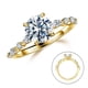 thumbnail image 1 of Anillo Moosea Moissanita 1.5 Quilates Oro Amarillo Vermeil 14 Quilates Mujer, 1 of 3