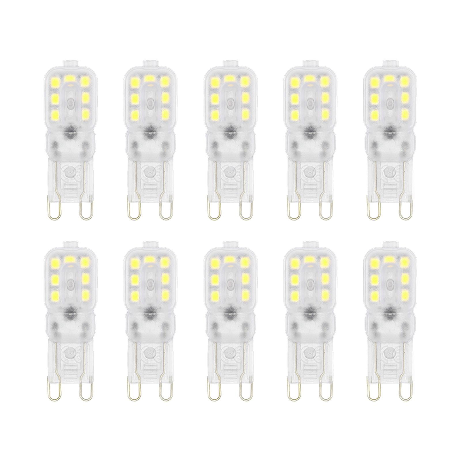 Magideal - 10 Uds. Bombilla Led G9 Bombilla De Maíz, Lámpara Blanca Cálida, Bombillas Led, Lámpara De Araña Para Interior Y Exterior, Iluminación Del Hogar
