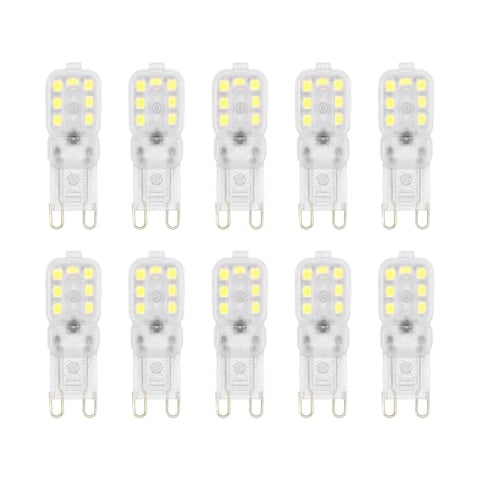 Magideal - 10 Uds. Bombilla Led G9 Bombilla De Maíz, Lámpara Blanca Cálida, Bombillas Led, Lámpara De Araña Para Interior Y Exterior, Iluminación Del Hogar