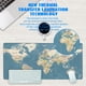 thumbnail image 3 of Tapete para escritorio KOAIWPAE 90 x 40 cm, mapa mundial vintage grande, 3 of 7