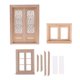 thumbnail image 3 of Ventana De Puerta De Madera En Miniatura Sin Pintar Para Decoración De Muebles De Casa De Mu?ecas 1/12, 3 of 3