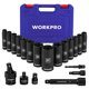 thumbnail image 1 of Juego de enchufes WORKPRO, 20 piezas, 6 puntos, acero Cr-V, 10-27 mm, 1 of 8