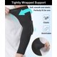 thumbnail image 3 of Manguito de voleibol acolchado SUJAYU, paquete de 2, color negro, talla S, 3 of 7