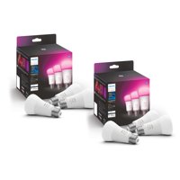 Bombilla Inteligente Philips Hue A19 Led Blanco/Color 9 W, Paquete De 6