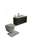 thumbnail image 1 of Juego De Alfombras De Baño 3 Piezas Suaves Y Absorbentes #11, 1 of 3
