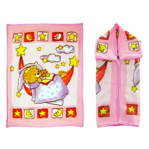 Bebesit - Saco Con Broches Oso Rosa