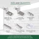 thumbnail image 4 of Kit de taquetes para repisas Keadic de 160 piezas, niquelados, para muebles, 4 of 7