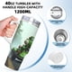 thumbnail image 5 of Yoshi Vaso aislado de acero inoxidable con asa, diseño temático, regalo para familia, amigos y fans; incluye pajita y encaja en el portavasos estándar, 40 oz, 5 of 6