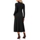 thumbnail image 3 of Vestido Suéter de Mujer Cuello Alto 2026 Manga Larga Línea A Acampanada Tejido de Punto Maxi Vestidos S Negro, 3 of 6