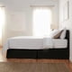 thumbnail image 1 of Faldón Cama 1,5 Plazas Negro Liso Elasticados Premium Casa Nerola, 1 of 9
