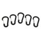 thumbnail image 5 of 5 unids llavero hebilla resorte resorte gancho clip exterior botella de agua gancho negro, 5 of 5