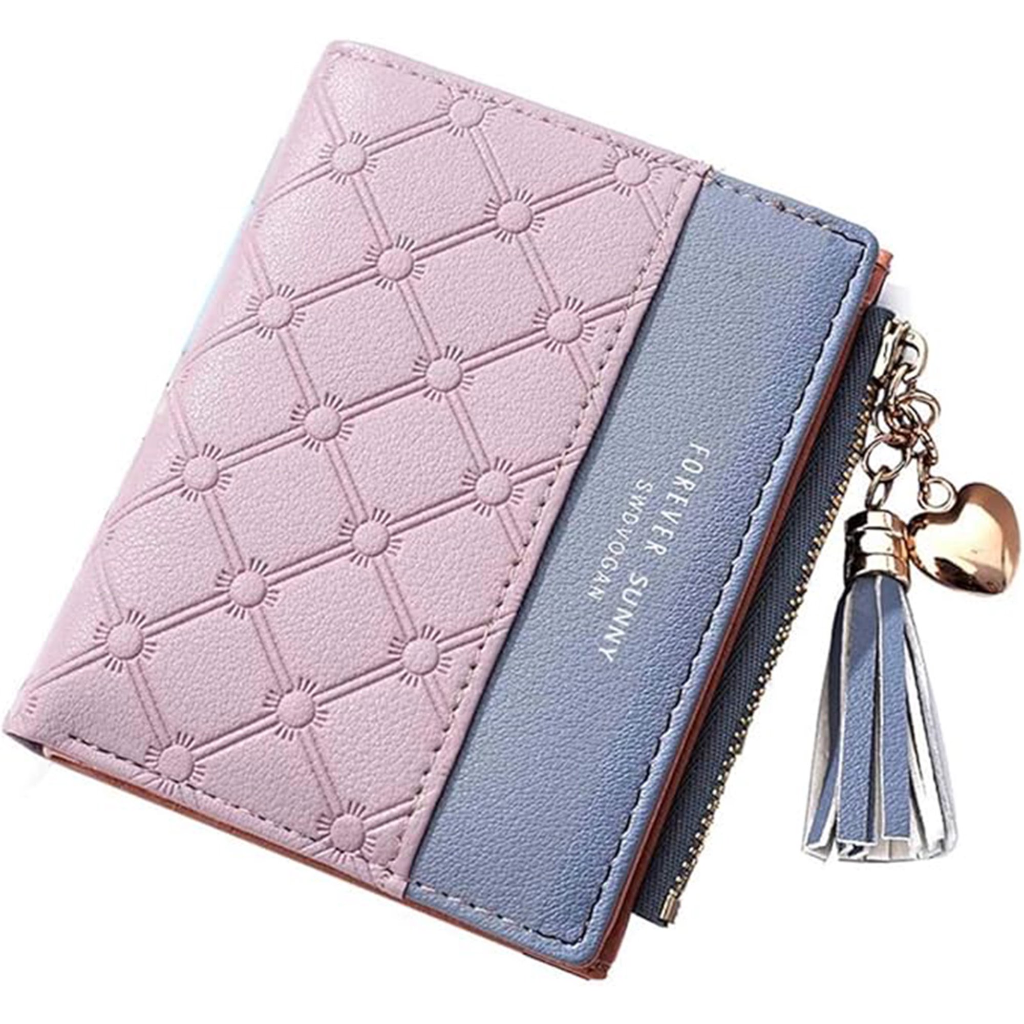 Veat00l - Billetera Cero, Con Cerradura Rfid, Diseño De Múltiples Tarjetas, Selección De Alta Calidad, Billetera Con Cremallera Delgada Y De Gran Capacidad Para Niñas Y Mujeres