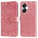thumbnail image 1 of Funda tipo cartera FOXDOCK para Realme 10 Pro Plus , diseño girasol en relieve, cuero PU, cierre magnético, soporte y tarjetero, 1 of 5