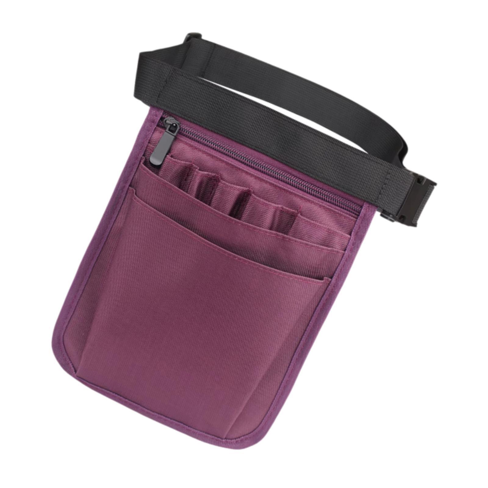 Ioensy - Riñonera Práctica Para Enfermeras, Con Múltiples Compartimentos, Para Tijeras, Bolígrafos Y Herramientas, Color Morado