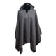 thumbnail image 1 of Poncho Capucha 100% Lana - Largo - Negro, 1 of 4