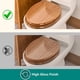 thumbnail image 4 of Asiento de Inodoro Alargado de Madera Maciza de Roble Brillante PIKLiDS, 4 of 9