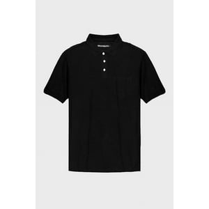 Polera Pique Negro Hombre Falcone