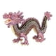thumbnail image 4 of Mini Figura De Dragón Artesanal Escultura Animal Para Festivales De Primavera Estante Escritorio Violeta, 4 of 5