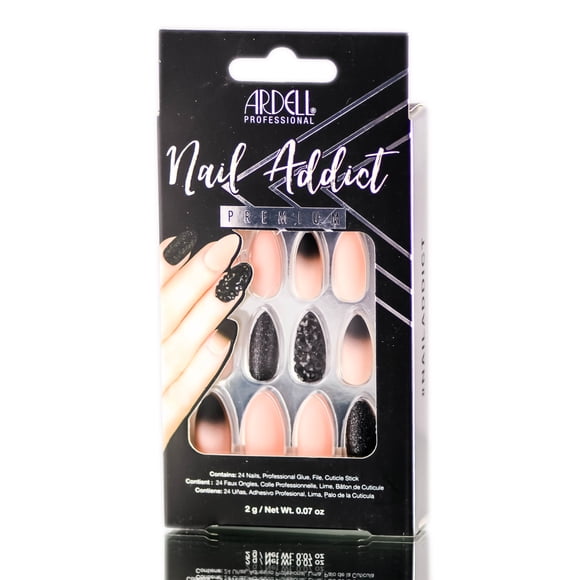 Set de uñas artificiales Ardell Nail Addict Premium Black Stud &