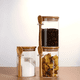 thumbnail image 2 of Pack 2 recipientes vidrio tapa bambú con cuchara #2, 2 of 3