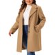 thumbnail image 4 of Abrigos para Mujer de Talla Grande Agnes Orinda Manga Larga con Botonadura Simple y Solapa Dentada para Otoño e Invierno 3X Camel, 4 of 6