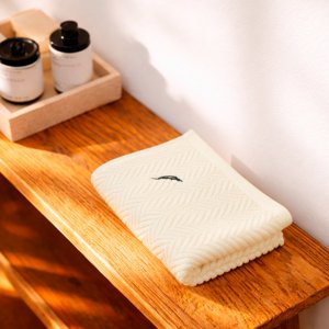 Toalla De Mano Vis Nautica 100% Algodón Alta Calidad 30X50Cm Crema