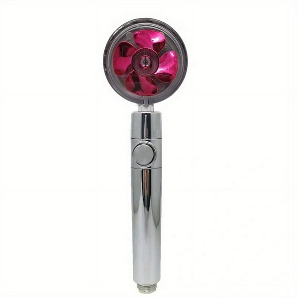 High Pressure Water Saving Shower, Handheld Turbocharged Shower, Head 360 Degrees Rotating Propeller Turbo Fan Hydro Spinning Shower Head