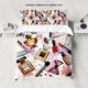 thumbnail image 2 of 3pc Make-up Series Print Duvet Cover Set - Perfume Blush Lipstick Pattern Bedding for Bedroom & Dorm Room (No Core), 2 of 5