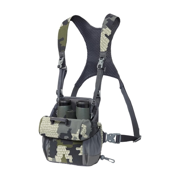 Arnés de bino KUIU PRO: impermeable, ajustable, tapa con una sola mano, cuñas de espuma personalizadas, arnés binocular compatible con equipos de hidratación