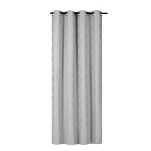 Clems - Cortina Tradicional 100% Blackout Geometrica Gris