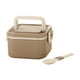 thumbnail image 4 of Contenedor De Almuerzo, Caja Bento Ligera, Reutilizable, A Prueba De Fugas, Para El Trabajo, Cenar Fuera, Individual, Color Caqui, 4 of 5