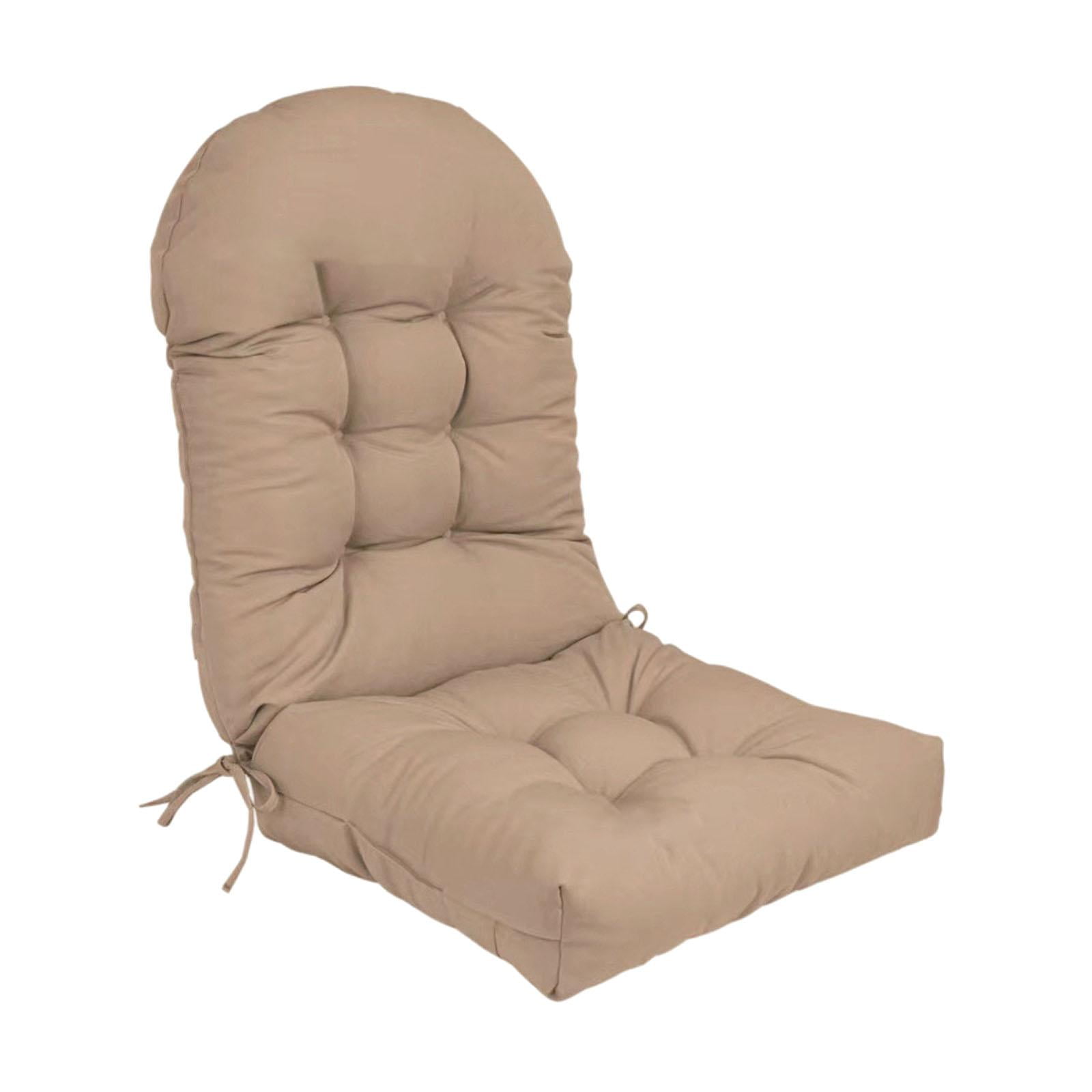 Magideal - Cojín Para Silla De Terraza Con Respaldo Elevado, Cojín Para Mobiliario Exterior, 110 Cm X 50 Cm, Acogedor Cojín Para Silla Mecedora Con Respaldo Alto Caqui