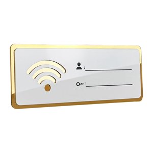 Bothyi - Letrero Wifi Pegatina Espejo Autoadhesivo Tablero De Anuncios Letrero Para Tienda De Hotel 8 Cm × 20 Cm
