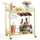 thumbnail image 1 of Carrito de bar VASAGLE Gold ULRC092A62 con 2 estantes con espejo, 1 of 3