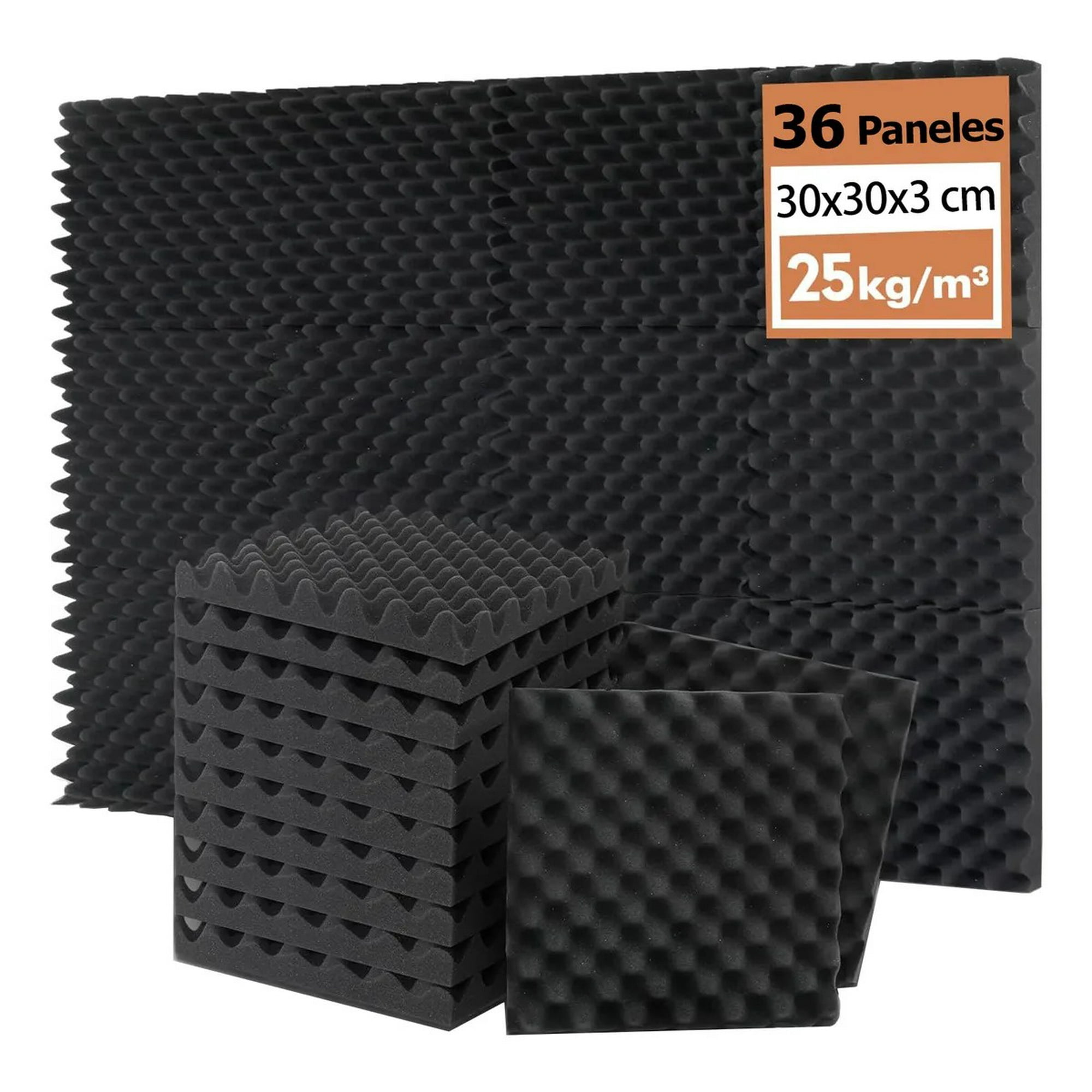 Genérica - 36pcs Paneles Acústicos Espuma Acústica,material Acústico, 30*30cm