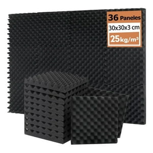 Genérica - 36Pcs Paneles Acústicos Espuma Acústica,Material Acústico, 30*30Cm