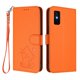 thumbnail image 1 of Funda Billetera con Relieve de Gato para Infinix GT 30 Pro, Naranja, 1 of 6