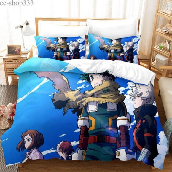 My Hero Academia G Quilt Duvet Cover Set Soft Queen Kids Comforter Cover 3-Piece Bedding Set