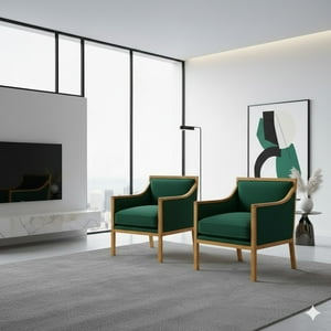 Sitial Home - Juego De Sitiales George Verde Botella