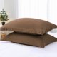 thumbnail image 4 of FUNDAS DE ALMOHADA DE OXFORD DE MICROFIBRA SUAVE 1800 DE REGALWOVEN 2PCS, ESTÁNDAR MARRÓN, 4 of 7