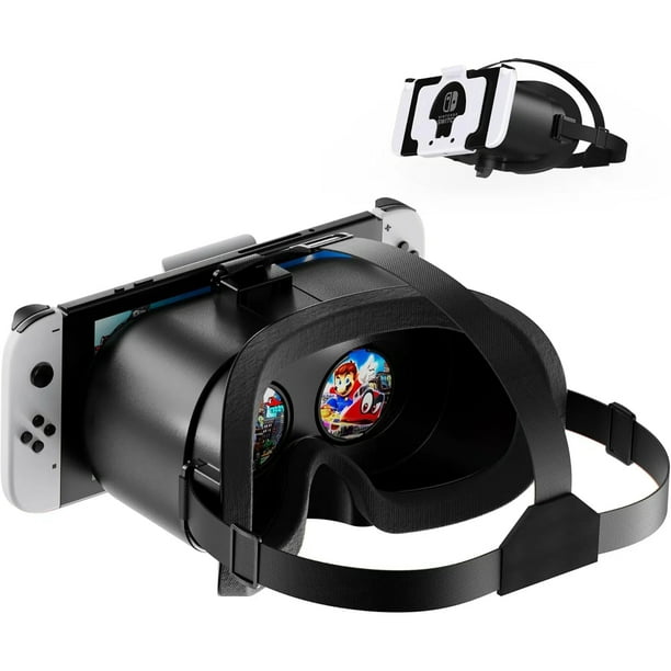 Auriculares VR para Nintendo Switch y Switch OLED, con lentes HD ajustables, cómoda correa para la cabeza, Labo VR Kit Gafas 3D para Switch Accesorios