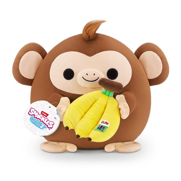 Juguete de peluche ZURU Snackles Series 2 Monkey & Dole de 40 cm con aperitivo